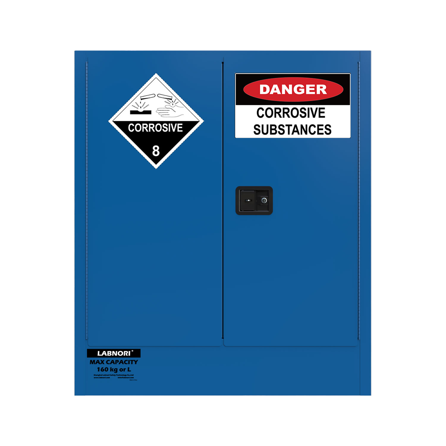 AS3780 Corrosive Substances Cabinet 160L 2 Door 2 Shelves