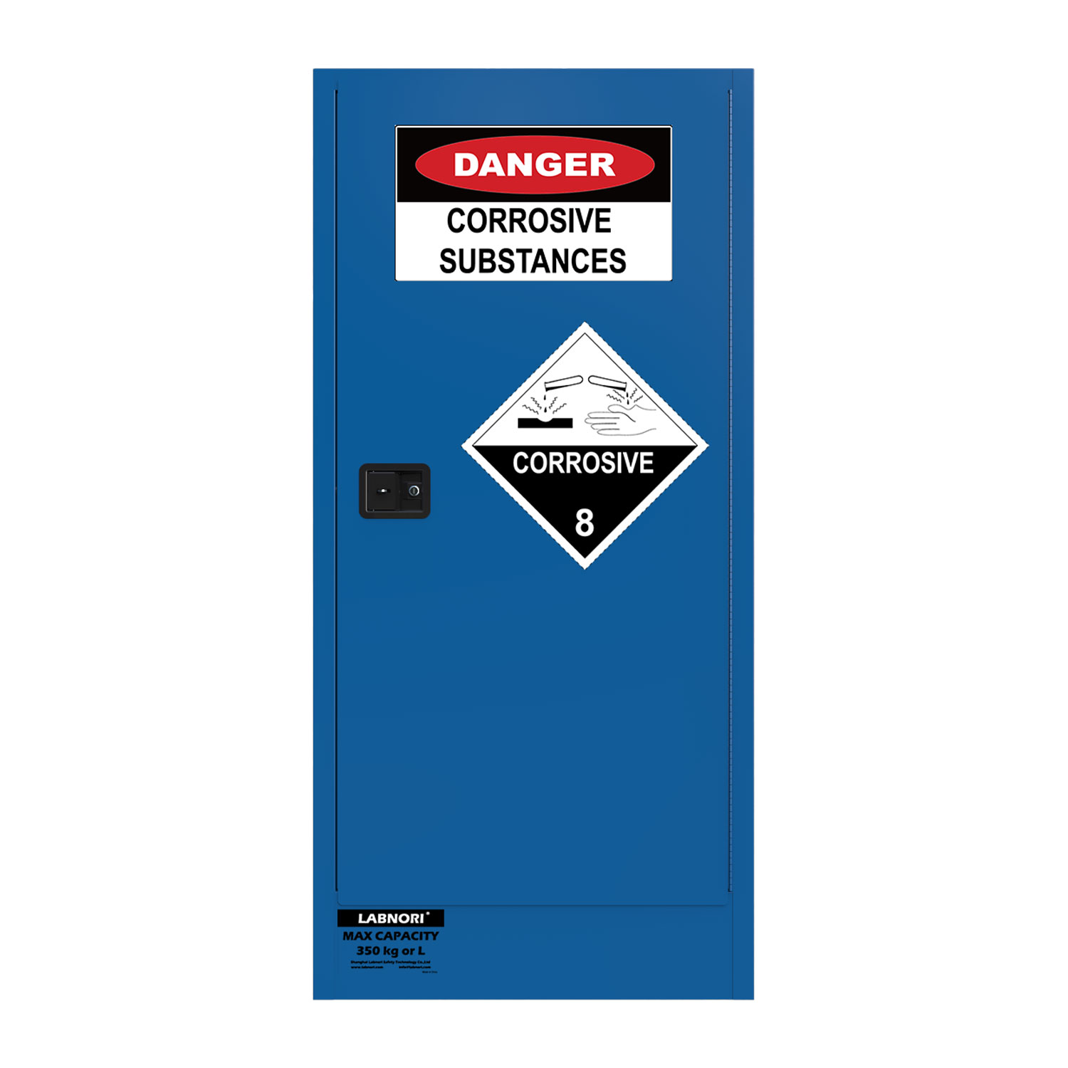 AS3780 Corrosive Substances Cabinet 350L 1 Door 3 Shelves