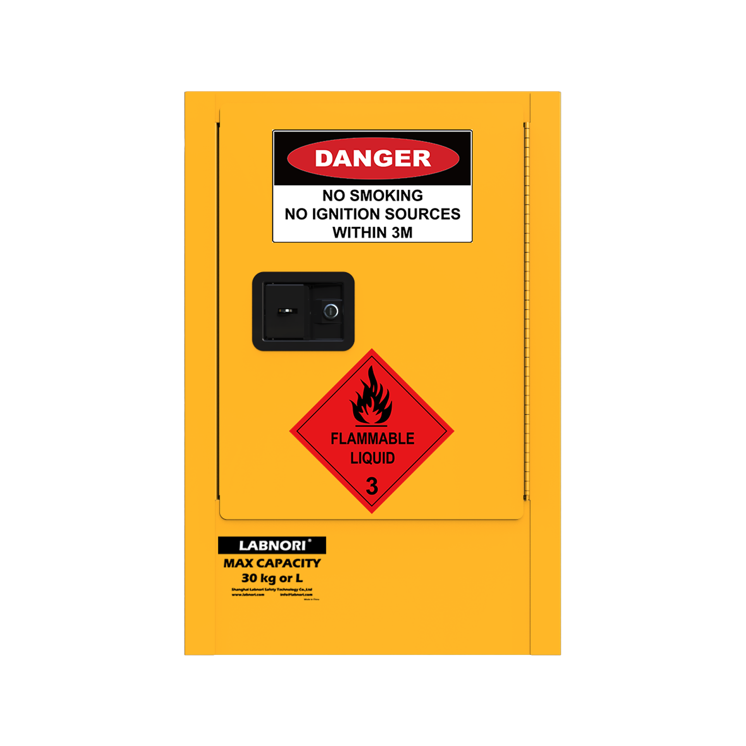 AS1940 Flammable Liquids Storage Cabinet 30L 1 Door 2 Shelves