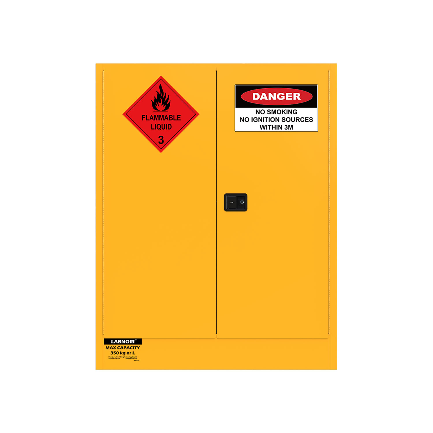 AS1940 Flammable Liquids Storage Cabinet 350L 2 Doors 3 Shelves