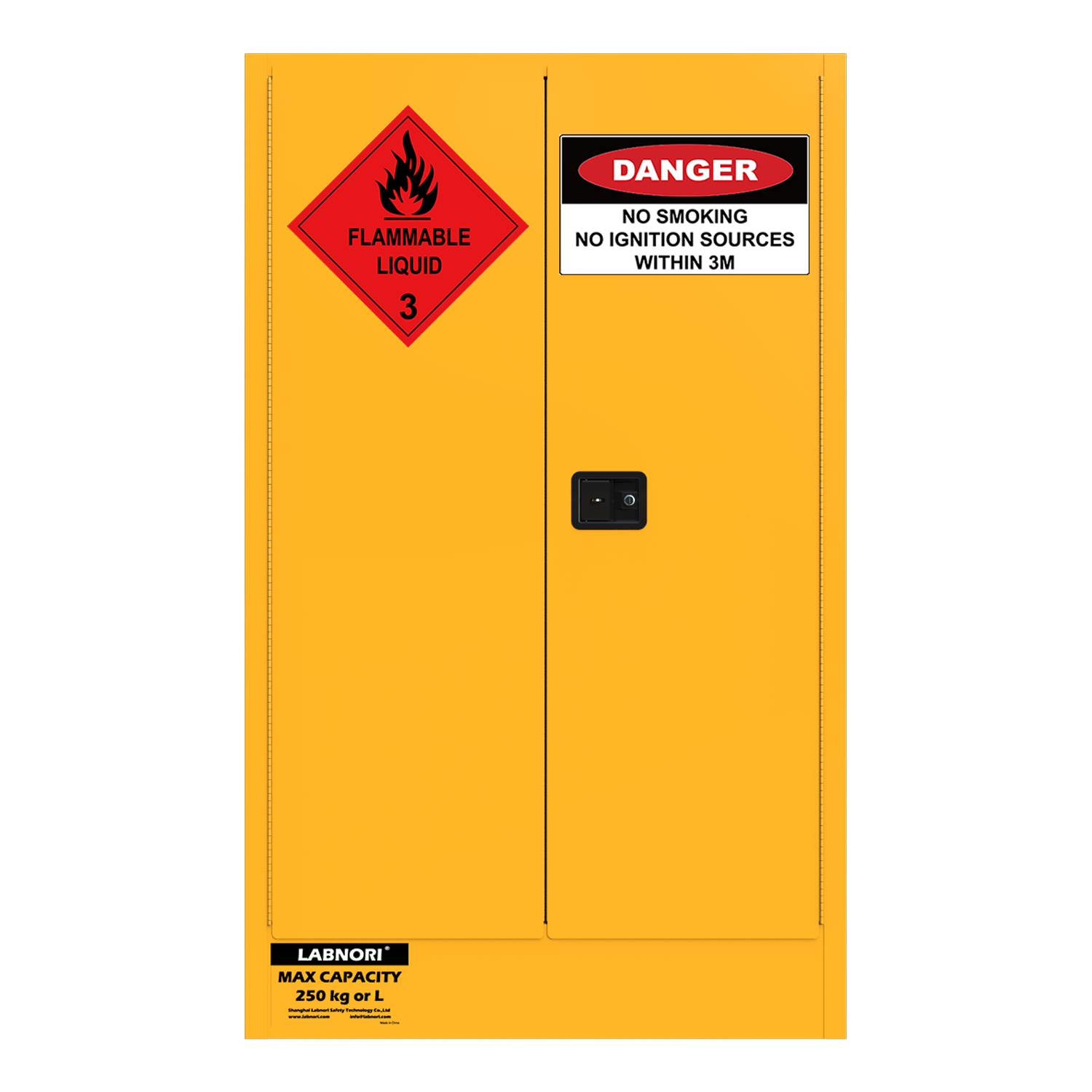 AS1940 Flammable Liquids Storage Cabinet 250L 2 Doors 3 Shelves