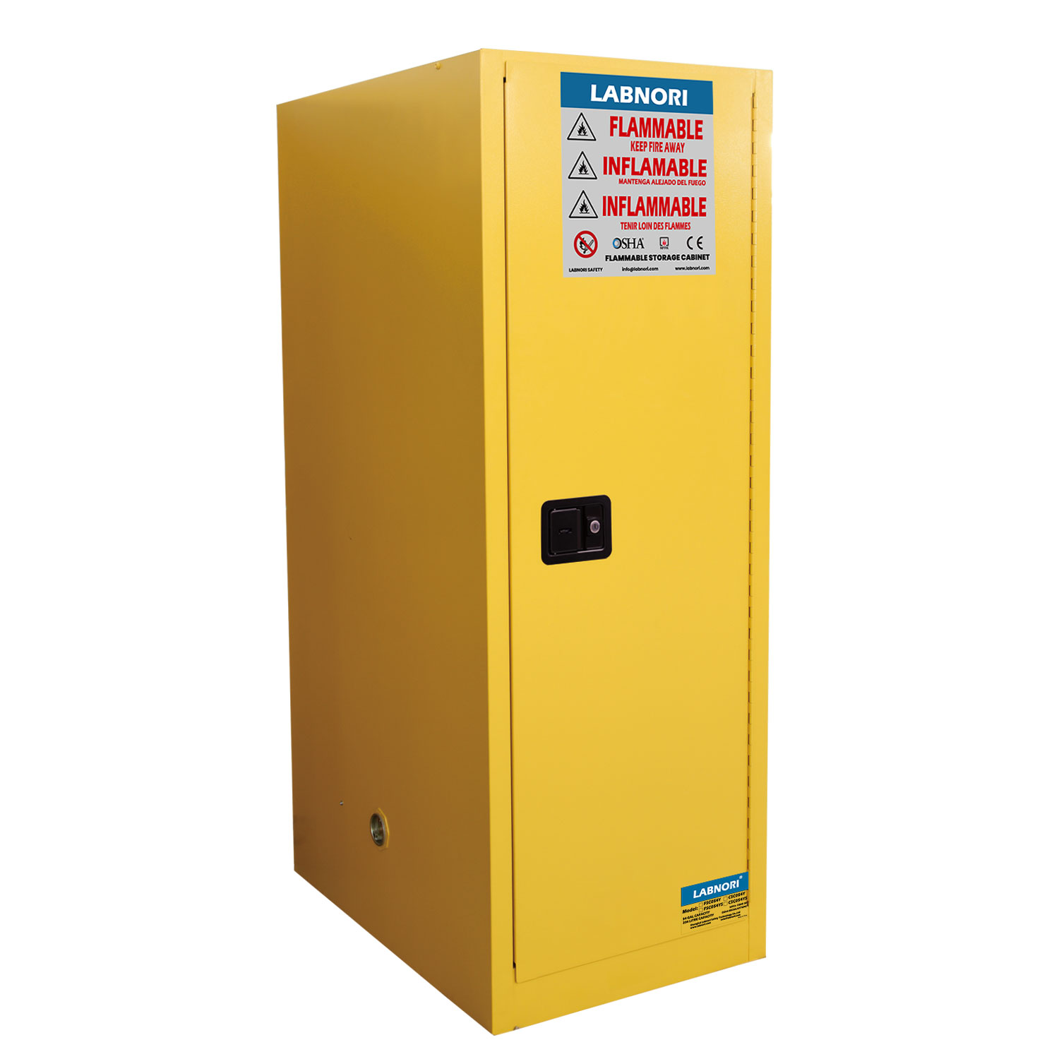 Flammable Storage Cabinet 54Gal/204L, Manual Door