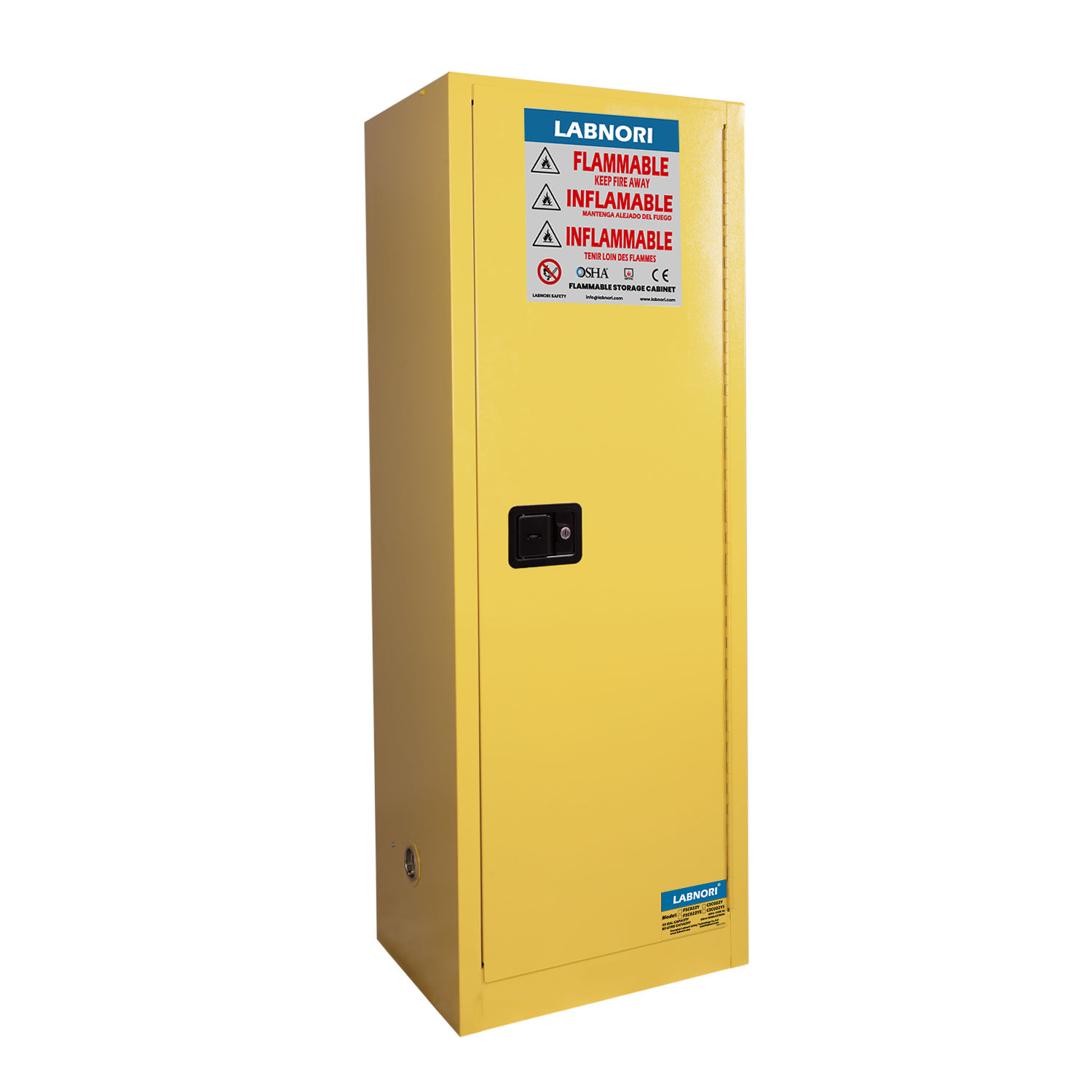 Flammable Storage Cabinet 22Gal/83L, Manual Door