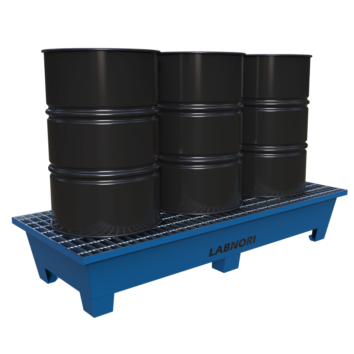 3 Drum Galvanized Steel Spill Pallet, Capacity 360L