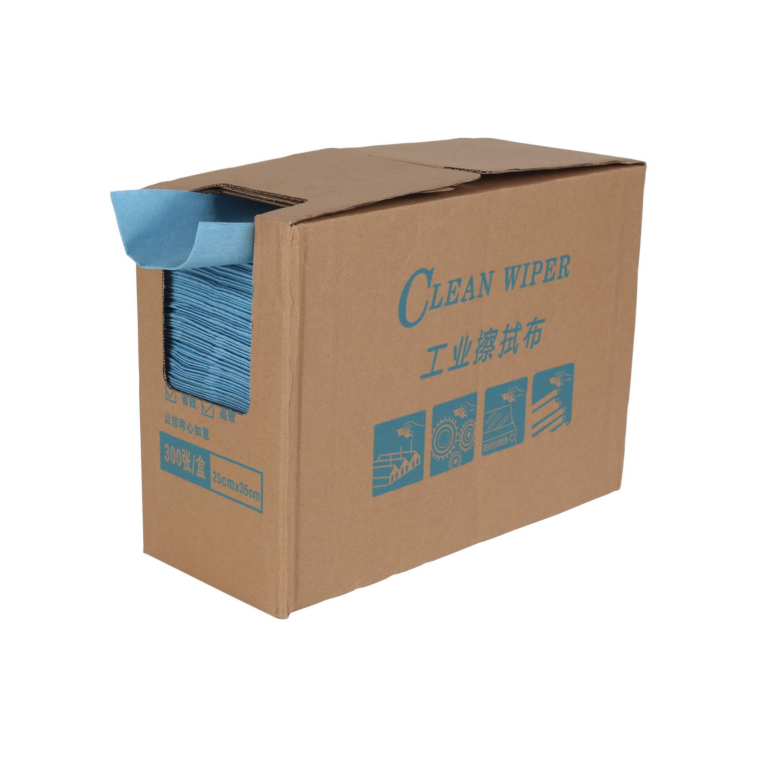 Industrial Cleaning Wipers 25x35cm, 300 wipers/box