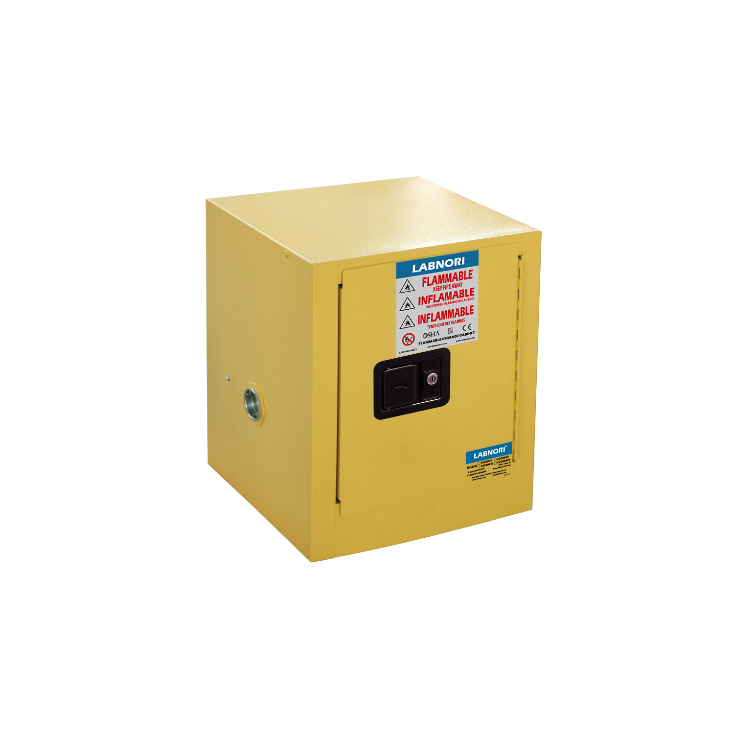 Flammable Liquids Storage Cabinet 4Gal/15L, Manual Door