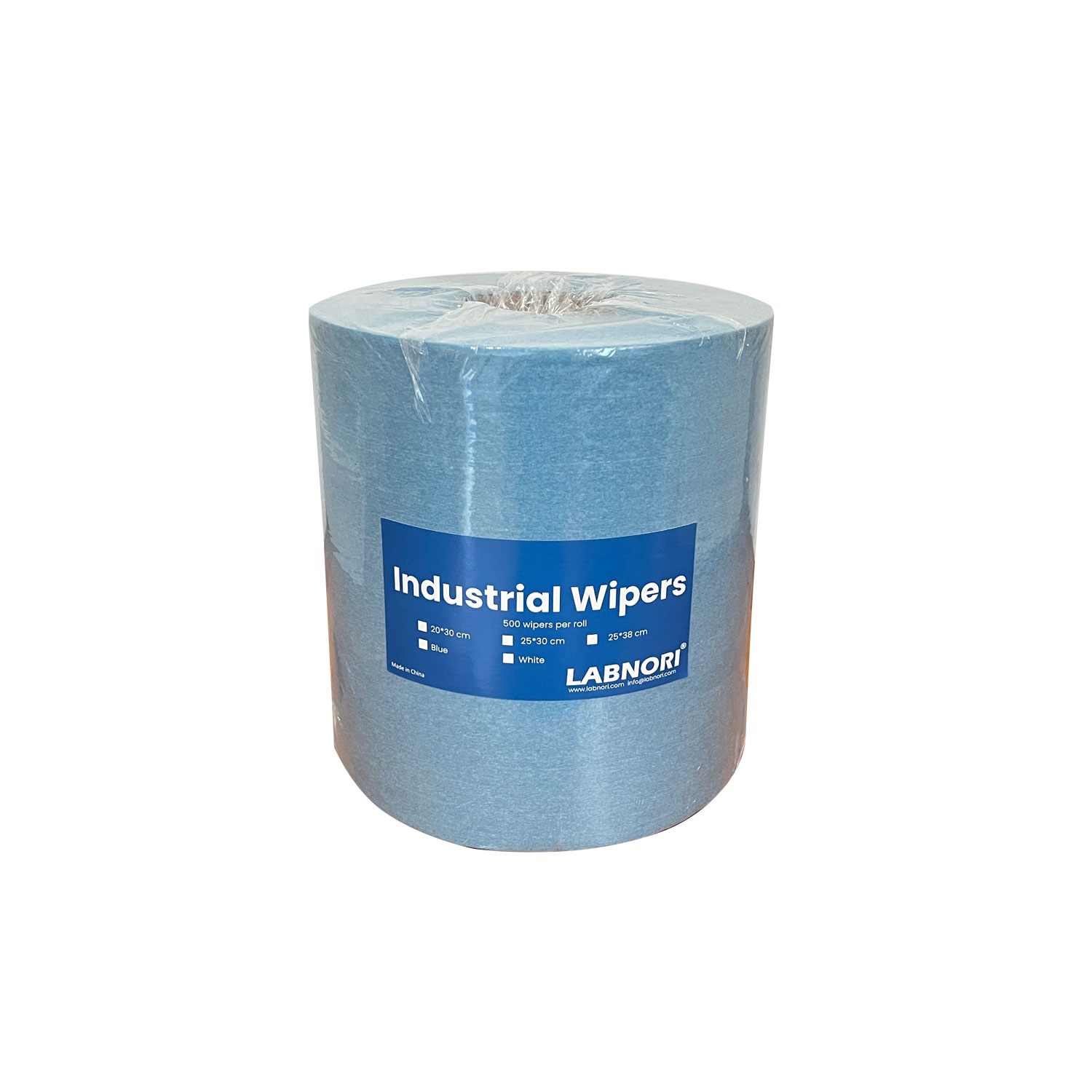 Industrial Cleaning Wipers 25x30cm, 500 wipers/roll, Blue