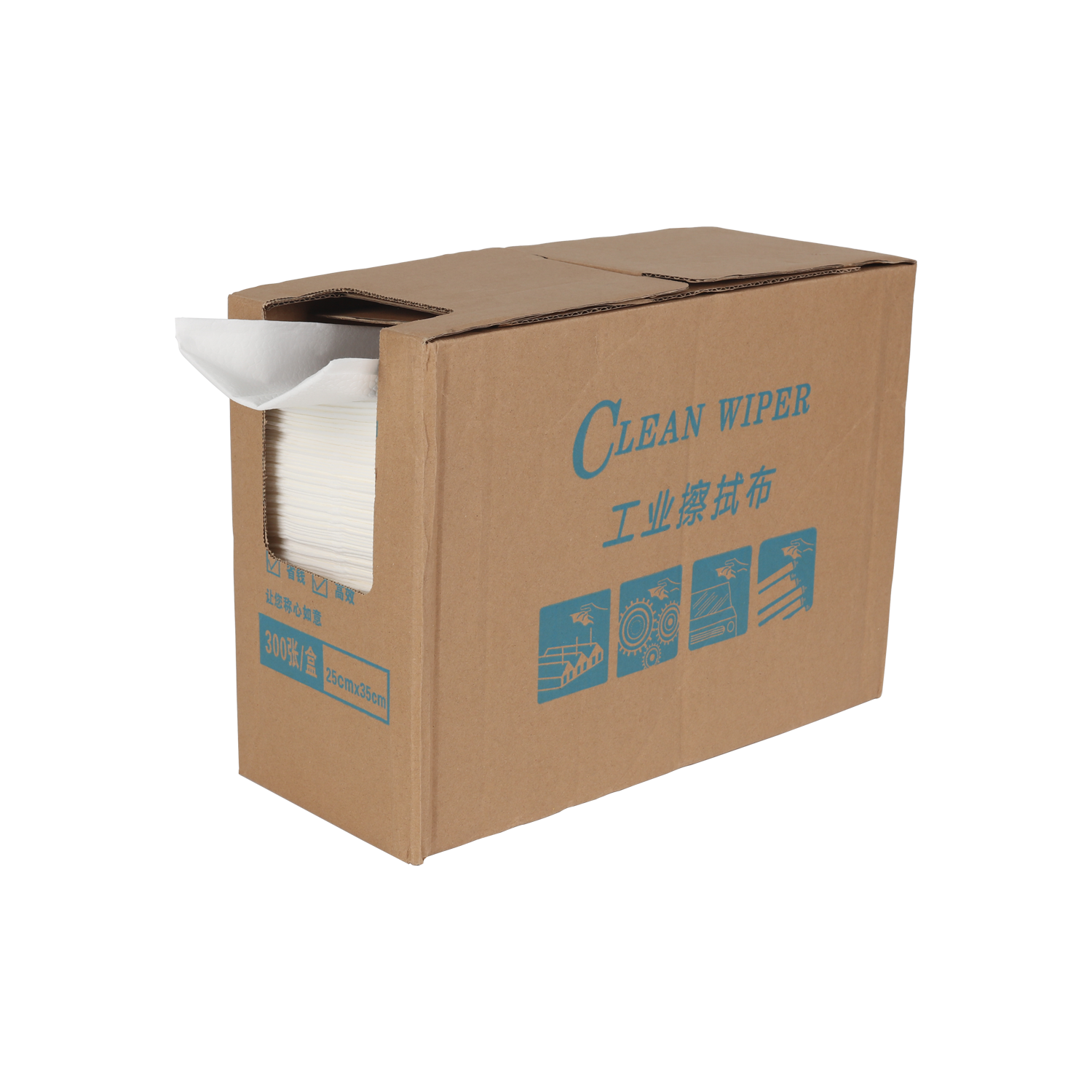 Industrial Cleaning Wipes 25x35cm, 300 wipes/box