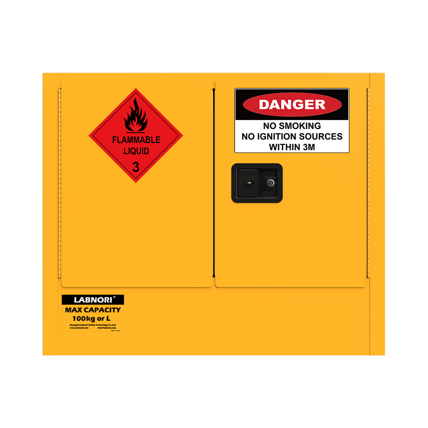 AS1940 Flammable Liquids Storage Cabinet 100L 2 Doors 2 Shelves