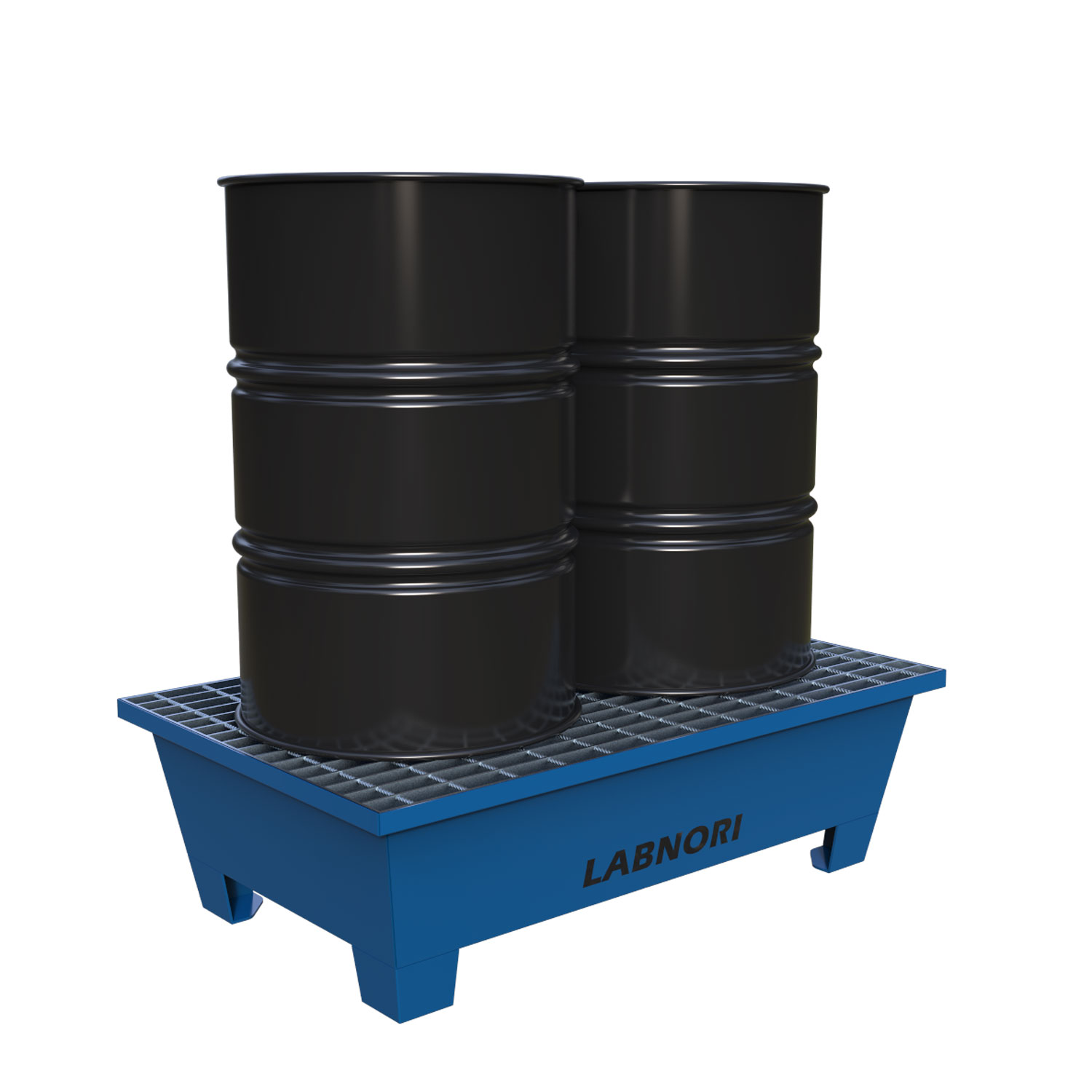2 Drum Galvanized Steel Spill Pallet, Capacity 260 L