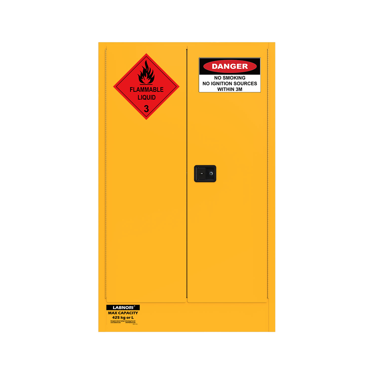 AS1940 Flammable Liquids Storage Cabinet 425L 2 Doors 3 Shelves