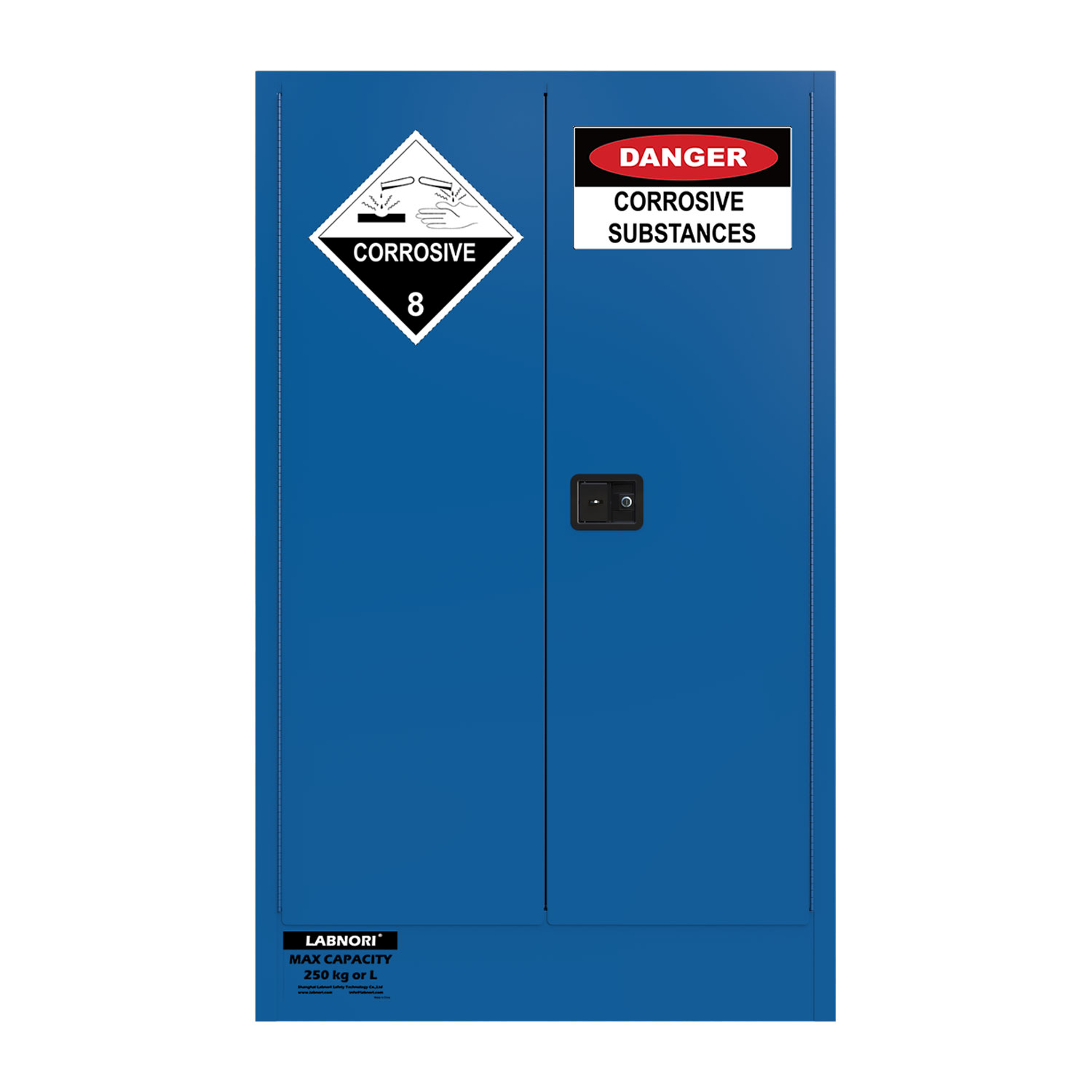 AS3780 Corrosive Substances Cabinet 250L 2 Doors 3 Shelves