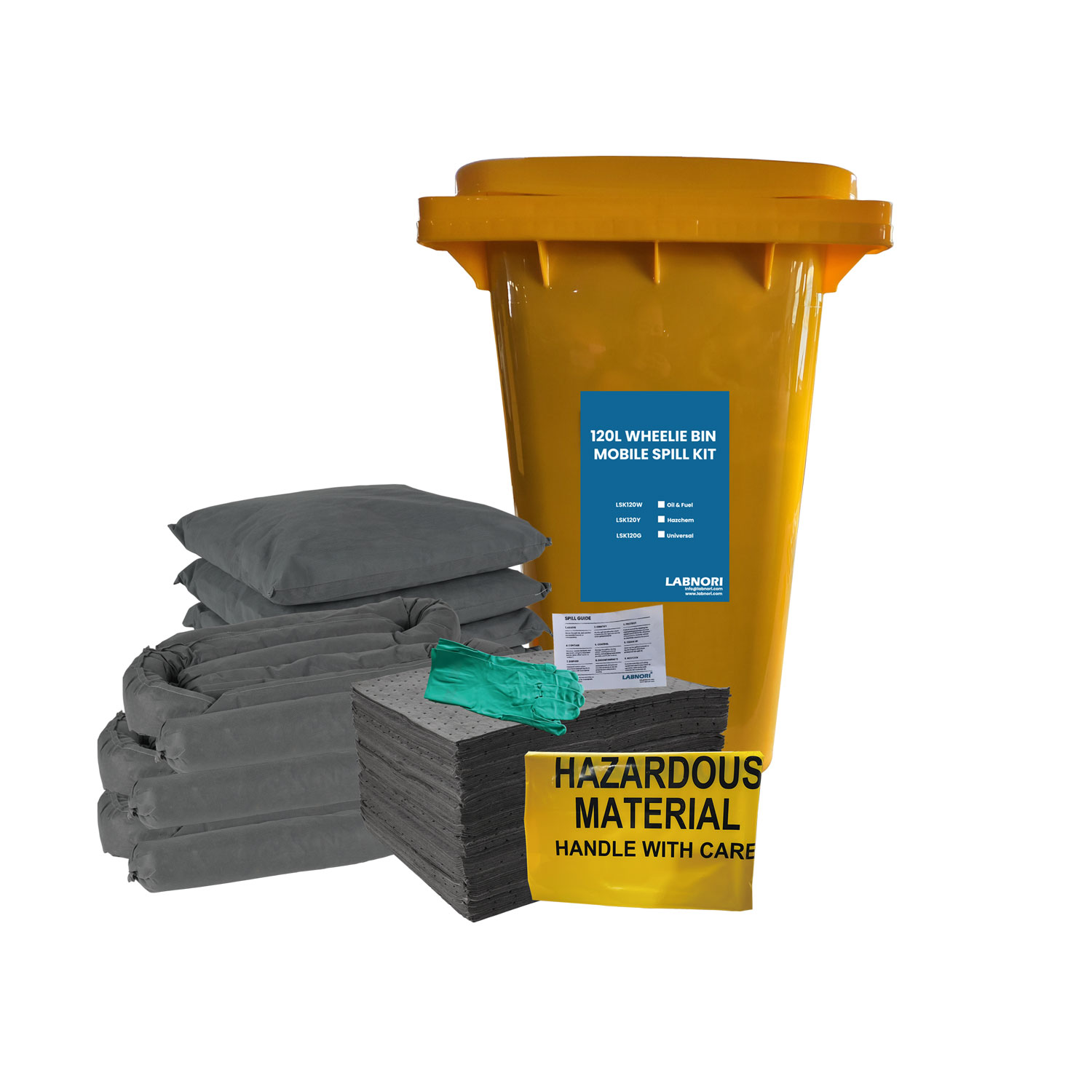 120L Universal Wheelie Bin Mobile Spill Kit